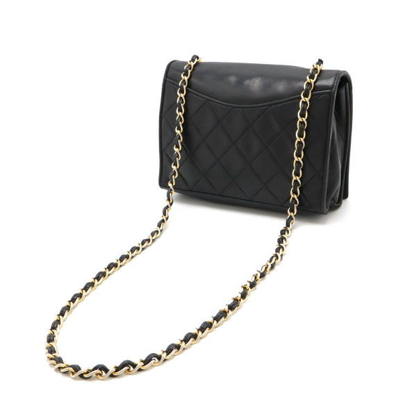 Chanel Matelasse Chain Shoulder Bag Leather Black - Picture 2 of 8
